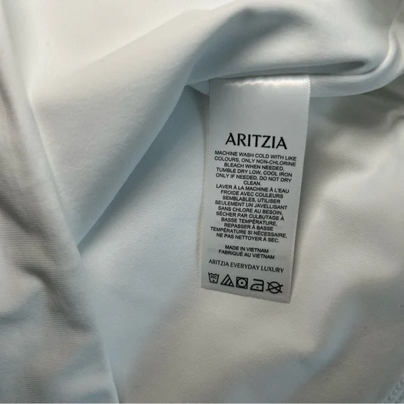 NWT New Aritzia Contour Off-shoulder Longsleeve Top White Size Small - Picture 8 of 9